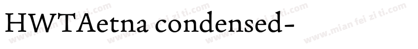 HWTAetna condensed字体转换
